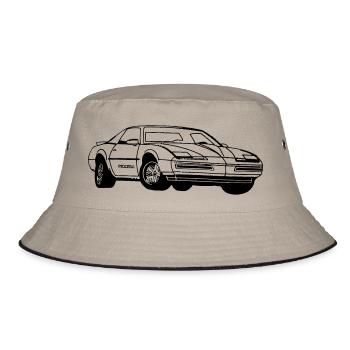 pontiac_firebird_formula_1987 - Bucket Hat - Khaki/Schwarz - Vorne