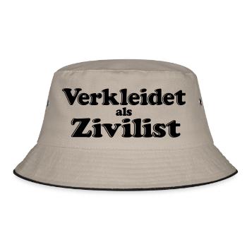 Verkleidet als Zivilist - Bucket Hat - Khaki/Schwarz - Vorne