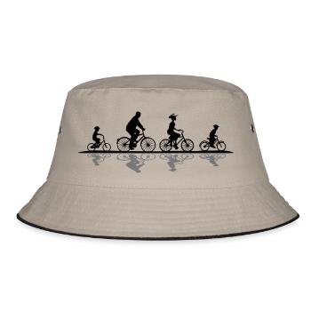Freizeit - Radfahrer - Bucket Hat - Khaki/Schwarz - Vorne