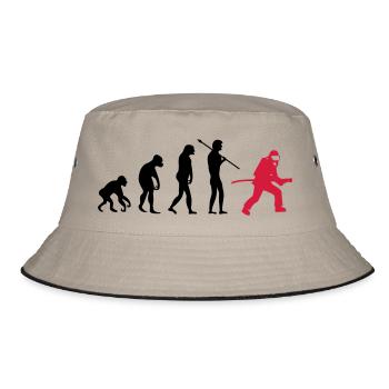 feuerwehr_evolution_02 - Bucket Hat - Khaki/Schwarz - Vorne