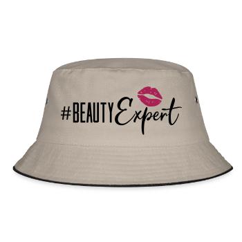 beauty expert lips - Bucket Hat - Khaki/Schwarz - Vorne
