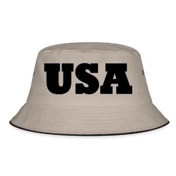 United States - Bucket Hat - khaki/black - Front