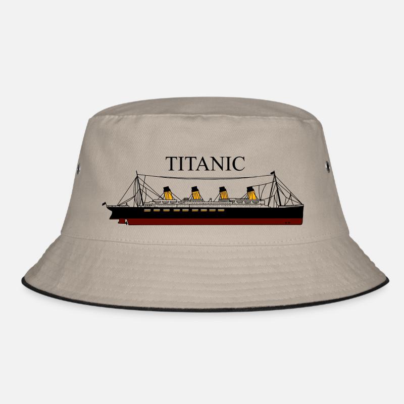 Titanic in Farbe - Bucket Hat - Khaki/Schwarz