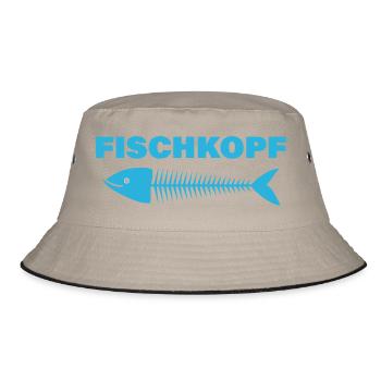 FISCHKOPF - Bucket Hat - Khaki/Schwarz - Vorne