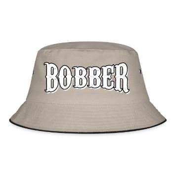 bobber chopper biker cruise sticker sticker - Bucket Hat - khaki/black - Front
