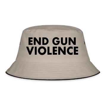 END GUN VIOLENCE - Bucket Hat - khaki/black - Front