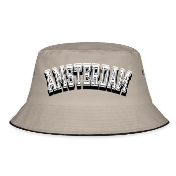 Amsterdam City Design - Bucket Hat - khaki/black - Front