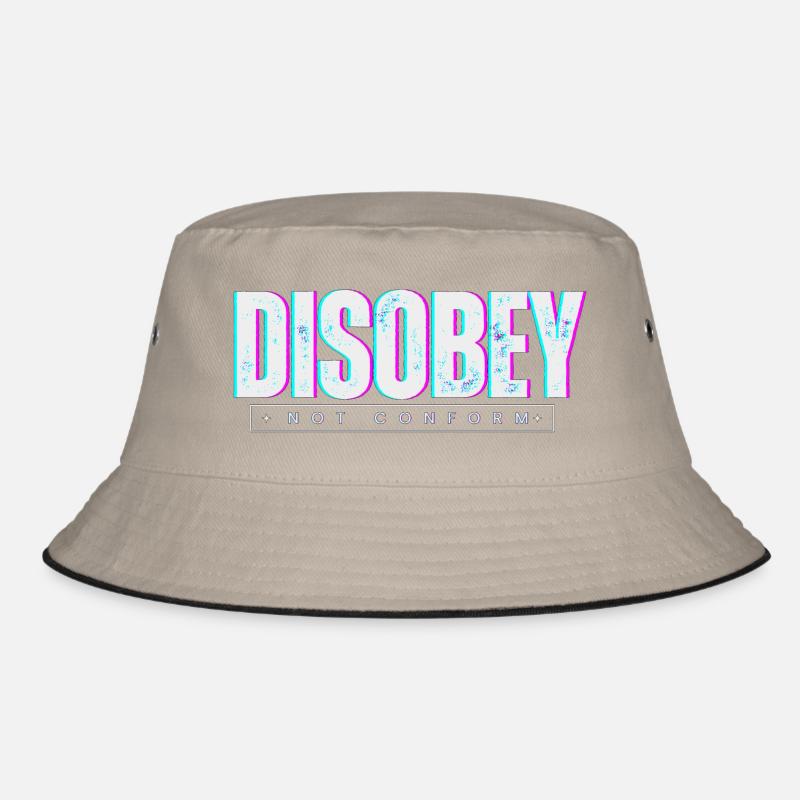DISOBEY - DAS LEBEN 2 - Bucket Hat - Khaki/Schwarz