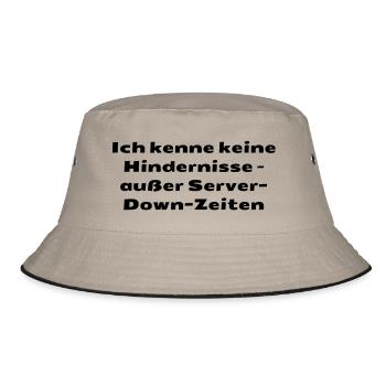Typisch-Gamer - Bucket Hat - Khaki/Schwarz - Vorne