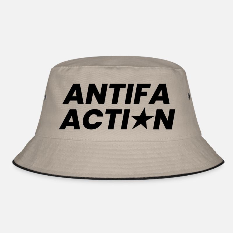 Antifa Action, schwarzer Stern Bucket Hat