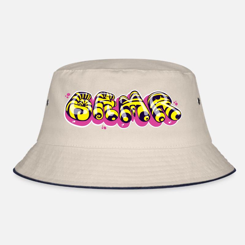 Colorful Graffiti-Style Text Design Bucket Hat