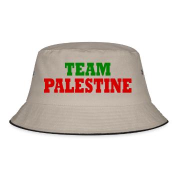 Palestine - team palestine - Bucket Hat - khaki/black - Front