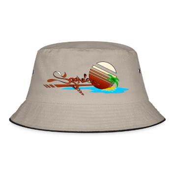 Spanien Color - Bucket Hat - Khaki/Schwarz - Vorne