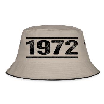 1972 Retro 1972 Geburtstag 1972 Vintage 1972 - Bucket Hat - Khaki/Schwarz - Vorne