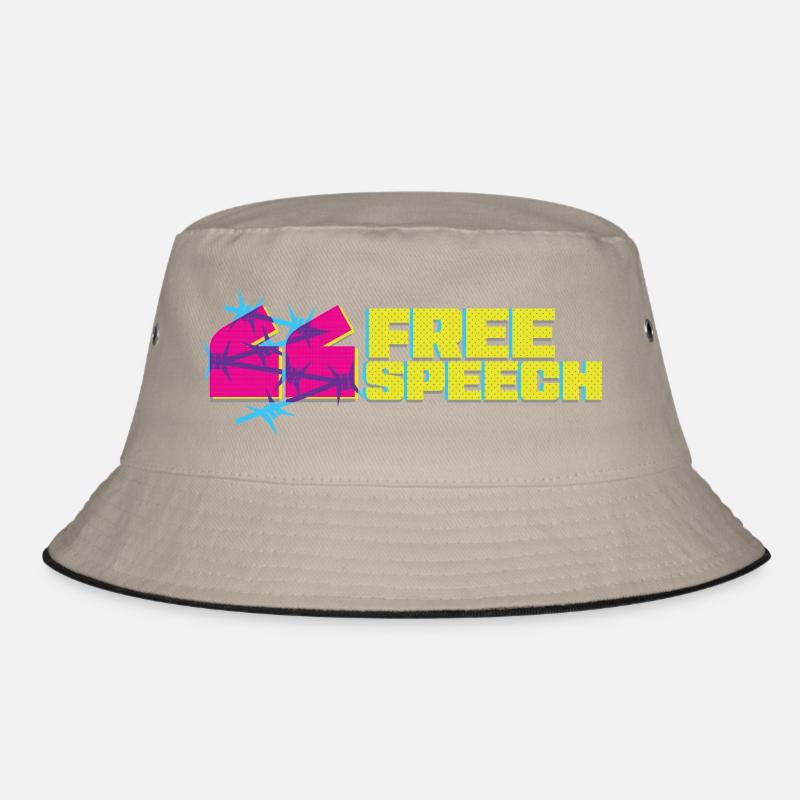 Lebendiges Graffiti-T-Shirt-Design mit freier Rede Bucket Hat