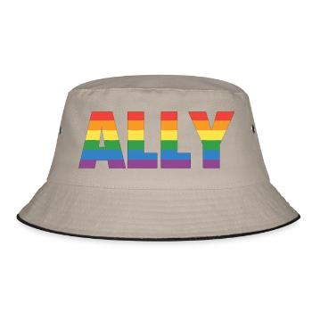 ALLY – Design arc-en-ciel pour les partisans LGBTQ+ - Bob - kaki/noir - Devant