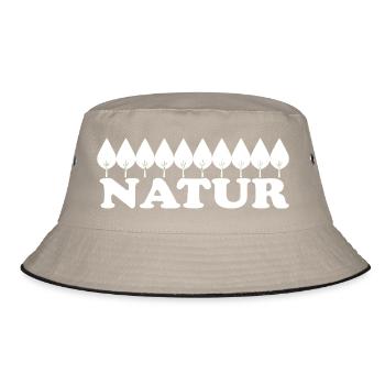 NATUR - Bucket Hat - Khaki/Schwarz - Vorne