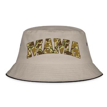 Mama Hunting Camo Outdoor Adventure Life - Bucket Hat - khaki/black - Front