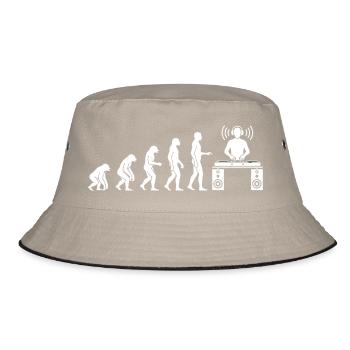 Evolution to DJ - Bucket Hat - khaki/black - Front