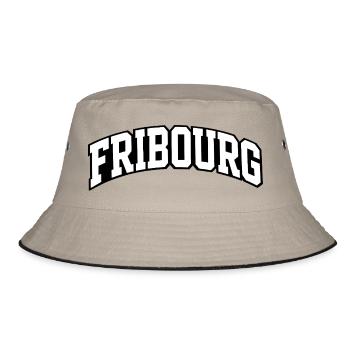 Fribourg Arch lettering - Bucket Hat - khaki/black - Front
