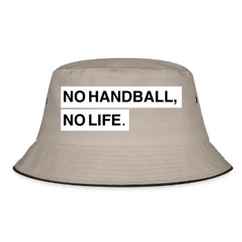 No Handball, no Life - Bucket Hat - Khaki/Schwarz - Vorne