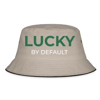 Lucky By Default - Bucket Hat - khaki/black - Front