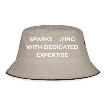 Hobby Farmer Dedicated Expertise - Bucket Hat - khaki/black - Front