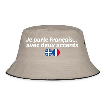 je parle français avec deux accents - Bob - kaki/noir - Devant