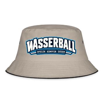 Wasserball Kraft-Logo - Bucket Hat - Khaki/Schwarz - Vorne