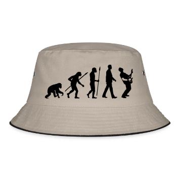 evolution_rocks_032012_l1c - Bucket Hat - Khaki/Schwarz - Vorne