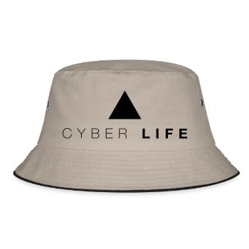 CYBERLIFE Triangle - Bucket Hat - Khaki/Schwarz - Vorne
