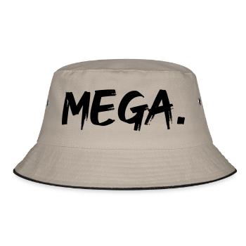 mega - Bucket Hat - Khaki/Schwarz - Vorne