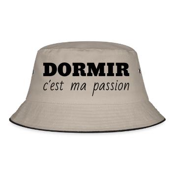 Sleeper Sleeping Schlaf Schläfer Dormir Dormeur - Bucket Hat - khaki/black - Front