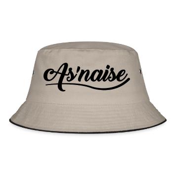 Asnaise - Bucket Hat - Khaki/Schwarz - Vorne