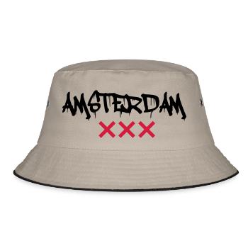 amsterdam - Bucket Hat - khaki/black - Front