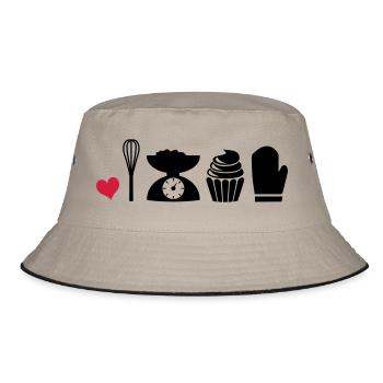 to bake - Bucket Hat - khaki/black - Front