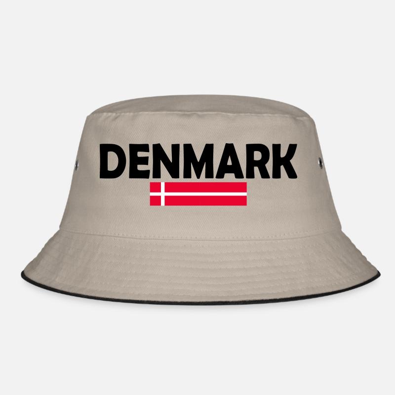 Dänemark - Bucket Hat - Khaki/Schwarz