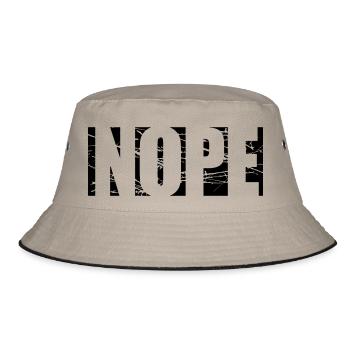 Scratch Nope Logo - Bucket Hat - khaki/black - Front