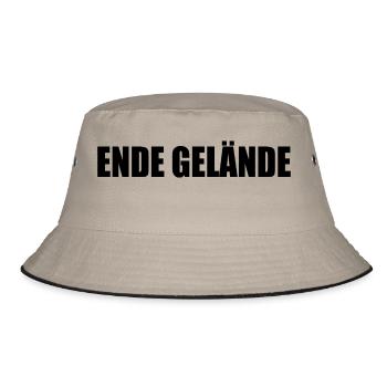 Ende gelände - Bucket Hat - Khaki/Schwarz - Vorne