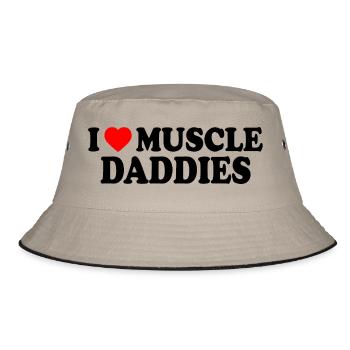 I love muscle daddies - Bob - kaki/noir - Devant