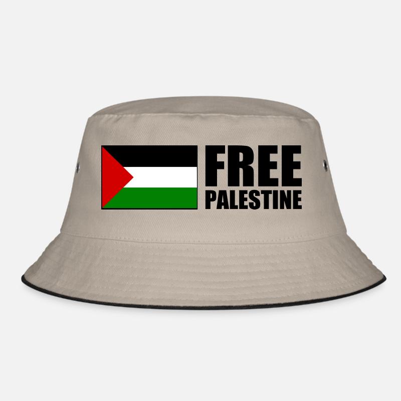 Free palestine - Bucket Hat - Khaki/Schwarz