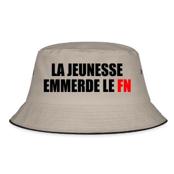 la jeunesse emmerde front national - Bob - kaki/noir - Devant