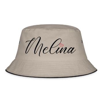Melina Name Heart - Bucket Hat - khaki/black - Front