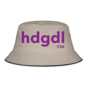 hdgdl hab dich ganz doll liebY2K Jahr2000 lila - Bucket Hat - Khaki/Schwarz - Vorne