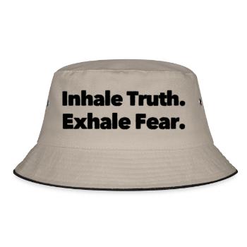 Inhale & Exhale - Bucket Hat - Khaki/Schwarz - Vorne