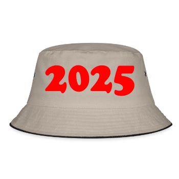 2025 - Bucket Hat - Khaki/Schwarz - Vorne