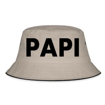 Papi - Bucket Hat - khaki/black - Front