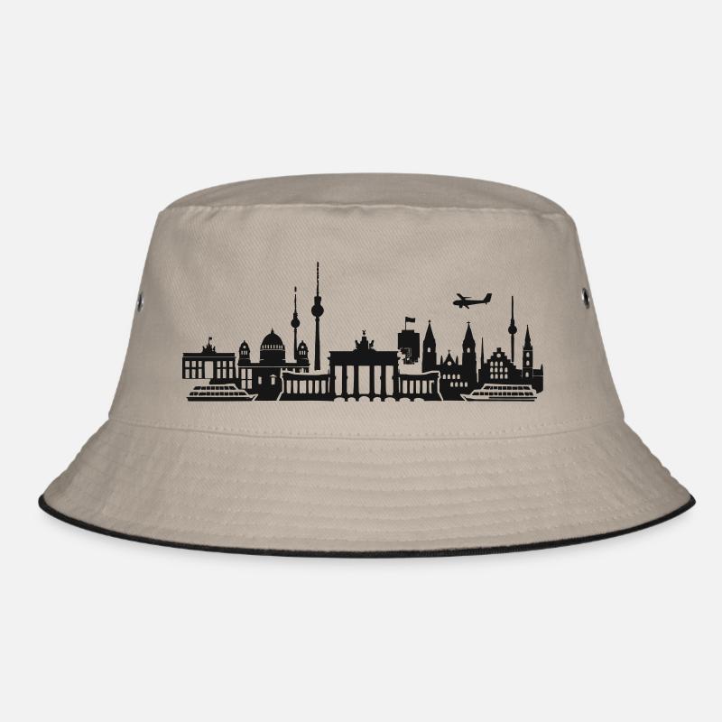 berlin - Bucket Hat - Khaki/Schwarz