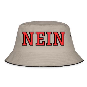 NEIN - Bucket Hat - Khaki/Schwarz - Vorne