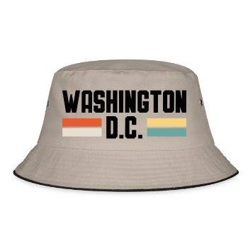 WASHINGTON DC - Bucket Hat - Khaki/Schwarz - Vorne